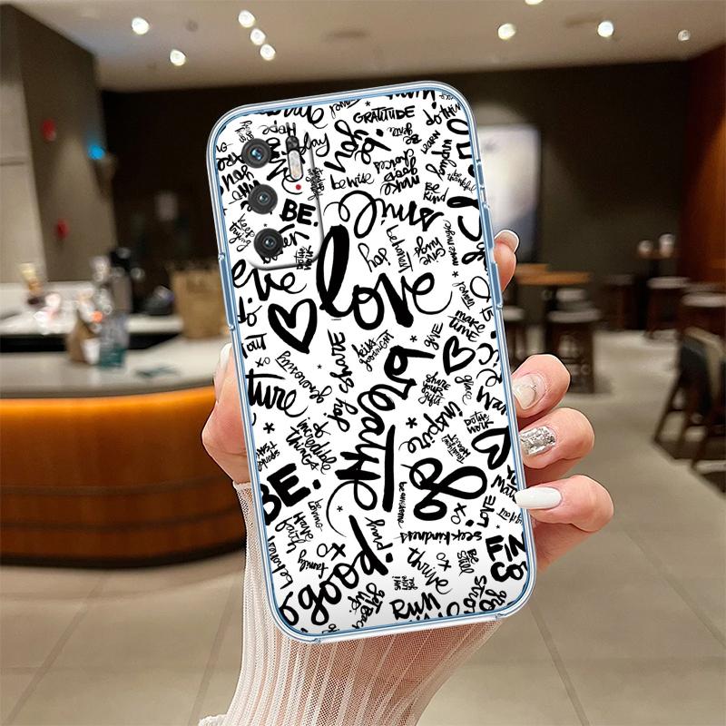 UP17 Calm Heart Transparent Phone Case for Samsung Galaxy A04 A04S A14 A23 A34 A54 M23 M33 M52 M53