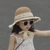Mädchen Sommer Stroh Sonnenhut Atmungsaktiv UV-Schutz Fischerhut für Kleinkind Baby Strand Angeln Outdoor Spielen Sonnenschutz