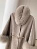 Cape Korean Shawl Wool Coat with Detachable Fur Collar - Women's Small, 2024 Autumn/Winter Fashion