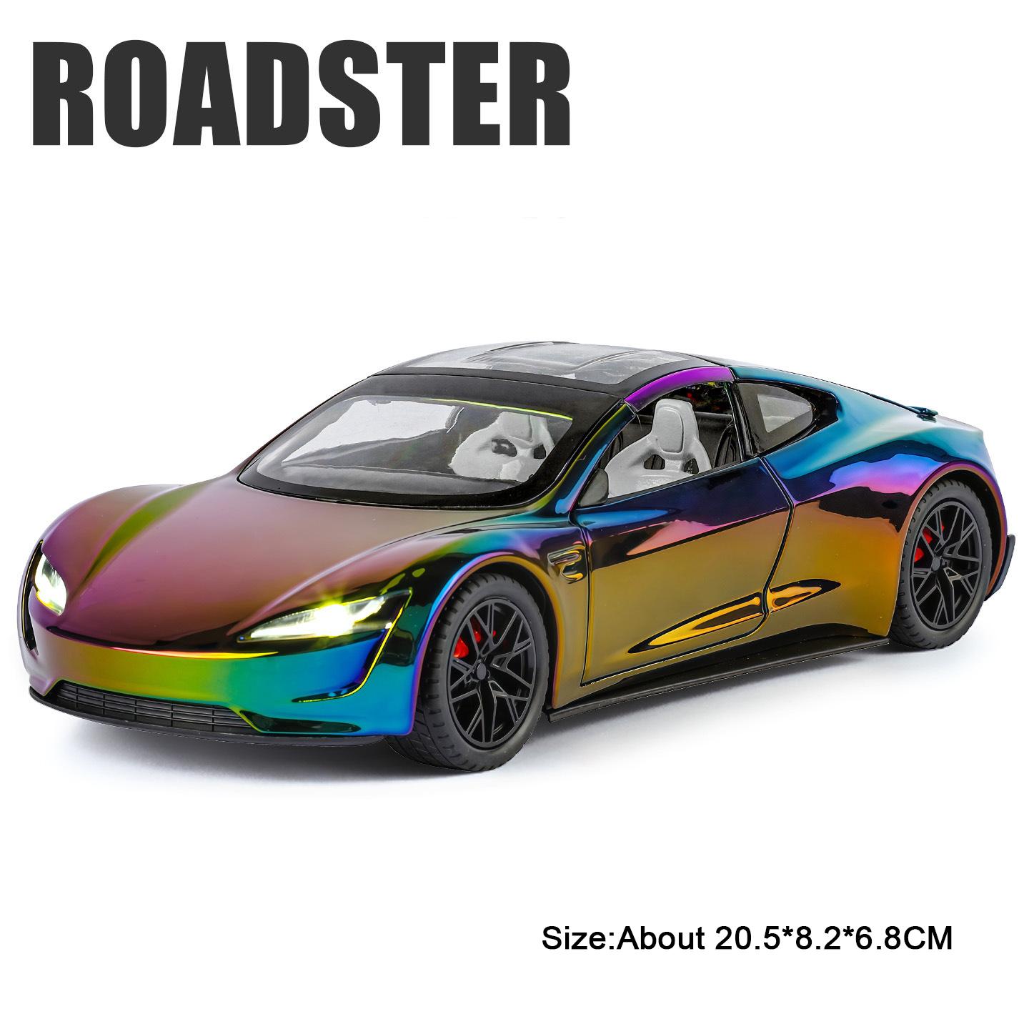 

1:24 Roadster Hellcat Electroplated Car Model Toy Wheel Steering Shock Absorption Sports Cars Sound Light Models Gifts for Boys