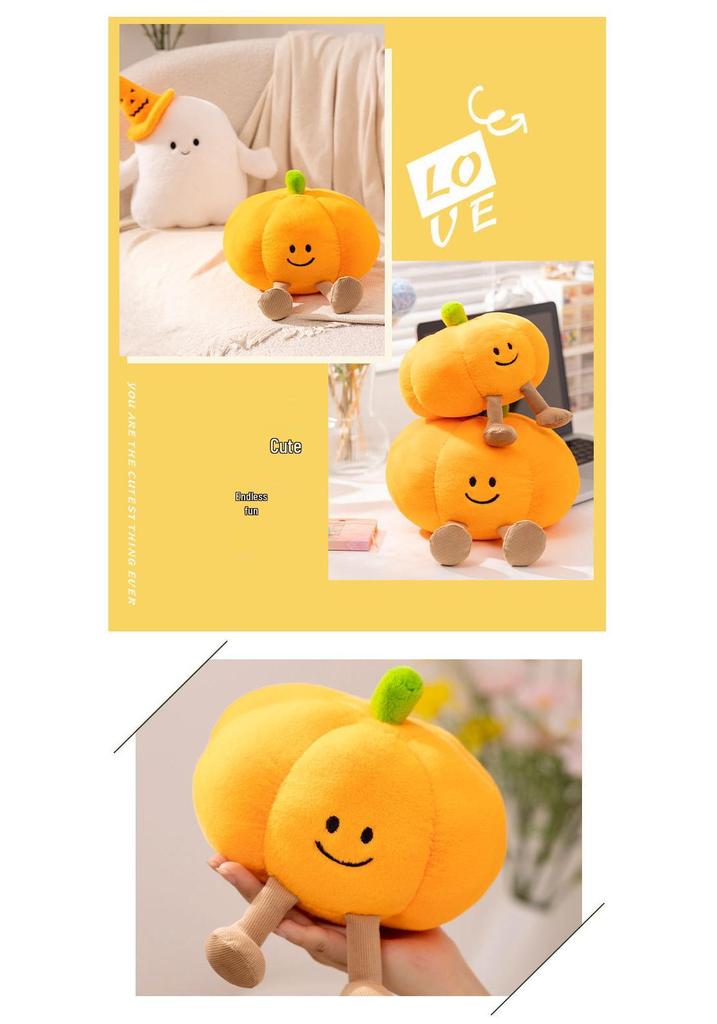 Halloween Pumpkin Plush Toy - Cute Devil Ghost Doll for Kids