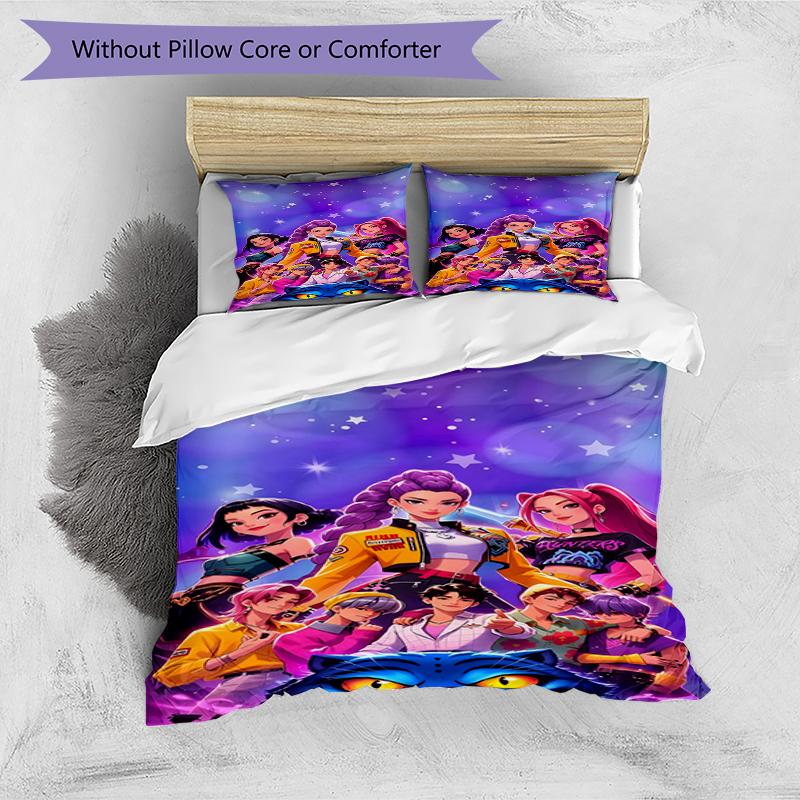 3pcs Duvet Cover Set (1*Duvet Cover + 2*Pillowcase, Without Core),Singer Print Bedding Set, Bedroom Decor, All‑Season, Birthday Gift