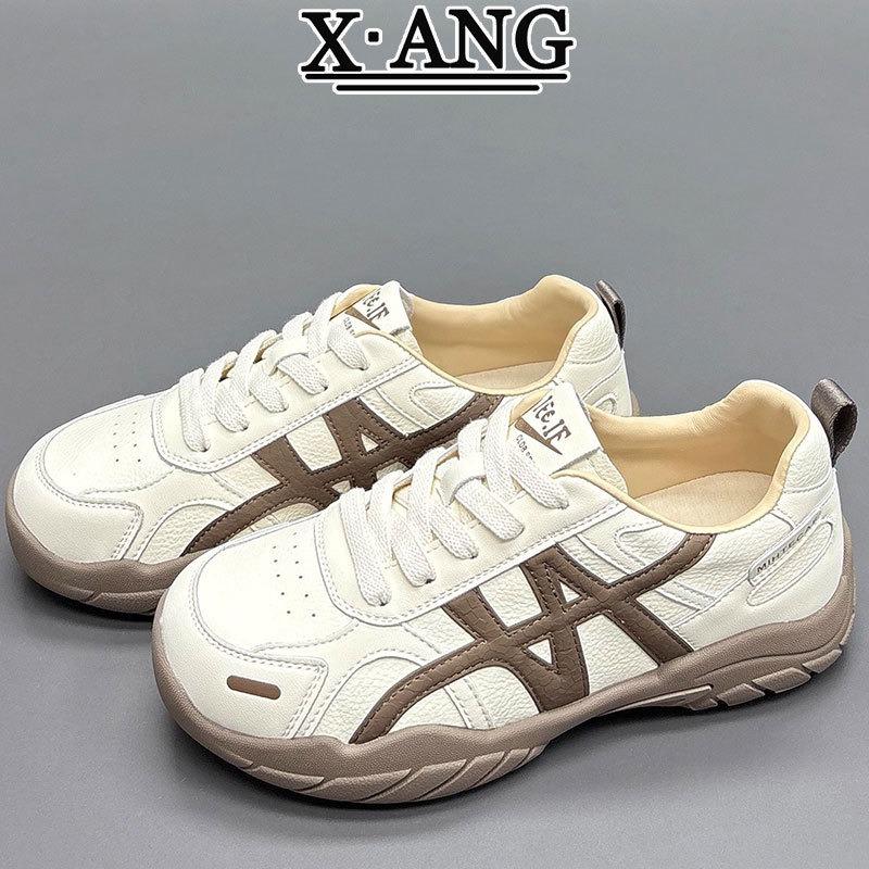 Leather platform women's children's shoes autumn new versatile lightweight casual sports shoes