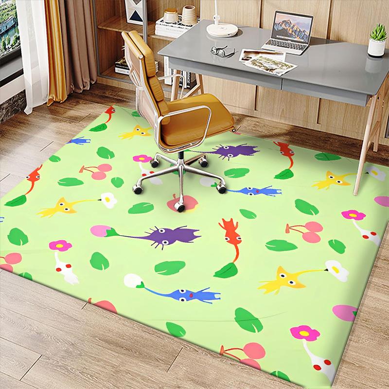 Pikmin Printed Absorbent Washable Carpet, Non-Slip Bathroom Mats, Kitchen Rugs, Yoga Mat,Living Room Entrance, Camping Picnic Rugs