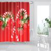Merry Christmas Shower Curtains New Year Santa Bathroom Decor Bath Curtain Cartoon Snowman Elk Bath Bathroom Curtains