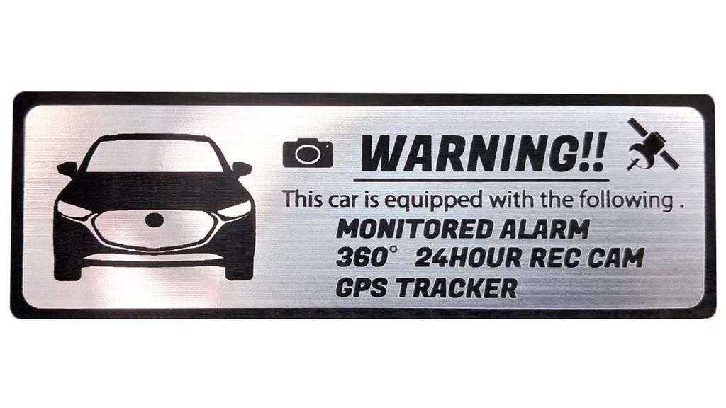 Honami Works MAZDA3 Security Emblem Surveillance Dash Cam GPS Tracker Sticker 24-Hour