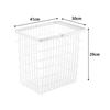 Yamazaki Tower Laundry Wire Basket, Large, White, Approx. W41 x D30 x H39cm, with Handle, 3162