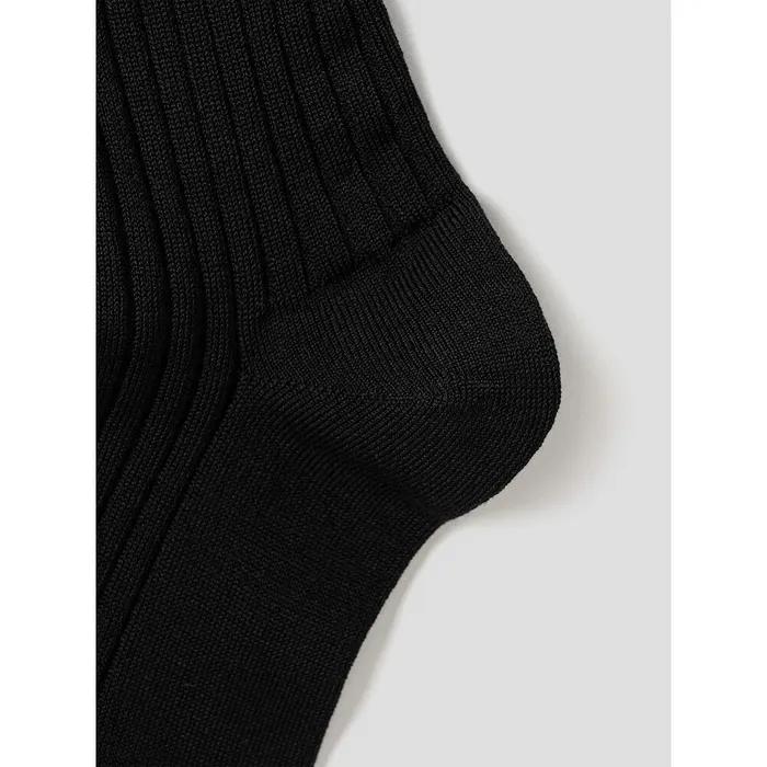 [8 Seconds] Basic Ribbed Loose Long Socks Black (3566KTAM45)