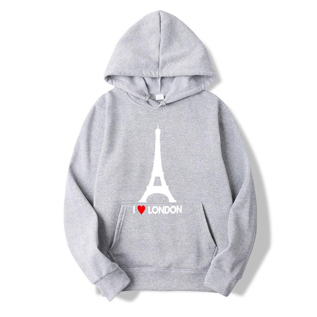 I Heart London Eiffel Tower - Joke Hoodies Anime Clothes Hoodies Graphic Tees Mens White Hoodies