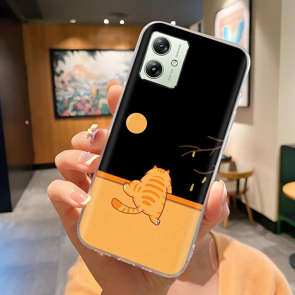 Soft Case For Moto G54 5G Case MotoG54 Silicone Phone Back Cover For Motorola Moto G54 Case XT-2343-1 Flower Love Heart Fundas
