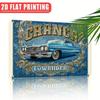 Vintage Metal Car Sign Decor Gift For Auto Lovers Garage Wall Art
