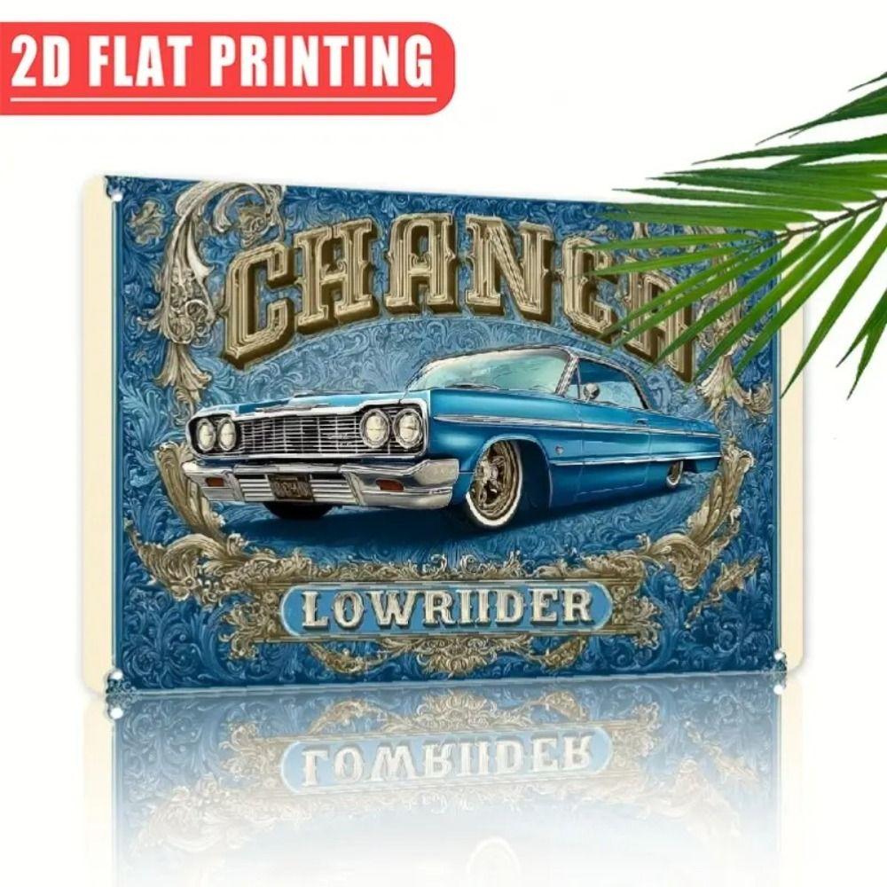 Vintage Metal Car Sign Decor Gift For Auto Lovers Garage Wall Art