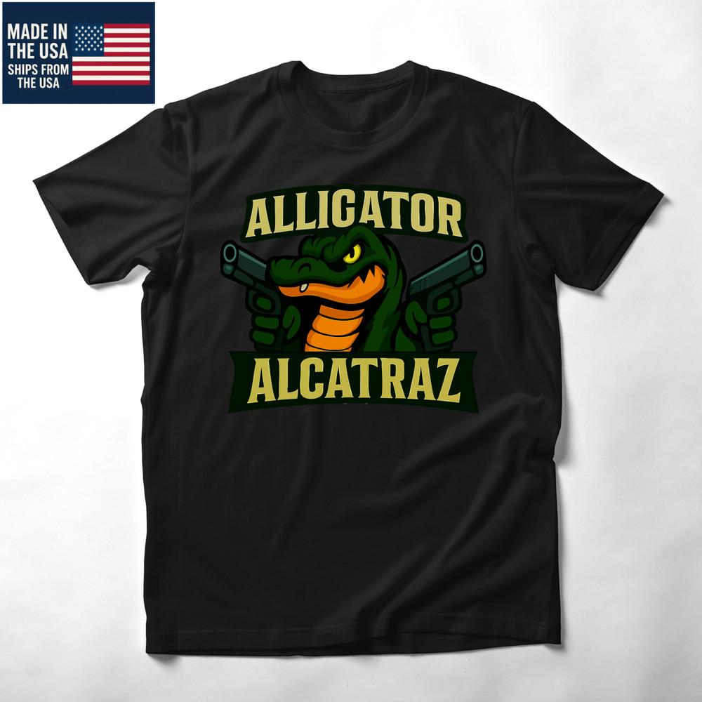 Alligator Alcatraz Guns Men Women T-Shirt ICE T-Shirt Unisex T-Shirt S