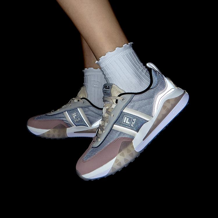 New FILA Brick Low Top Casual Shoes Women's Gray Pink F12W231125FAF