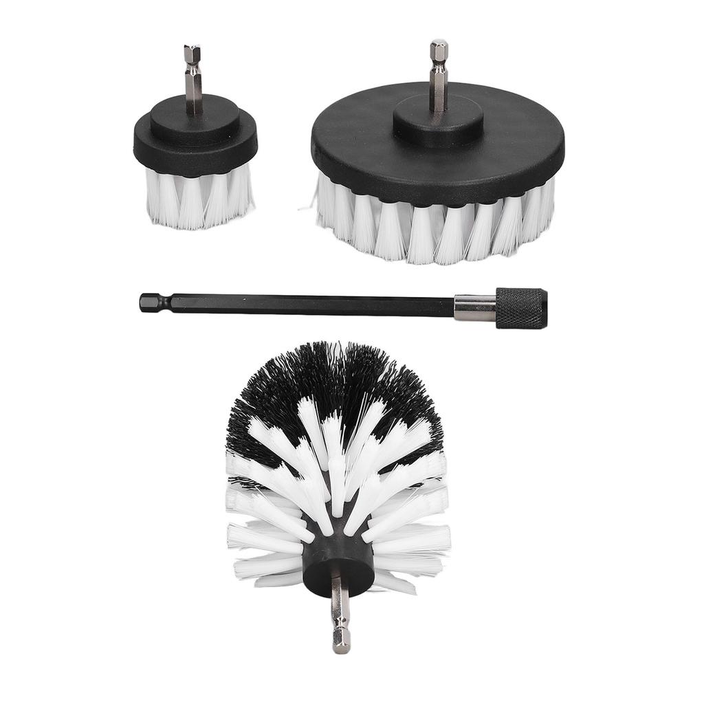 4Pcs Drill Brush Car Detailing Kit with Extend Attachment Power Scrubber Set for Cleaning
