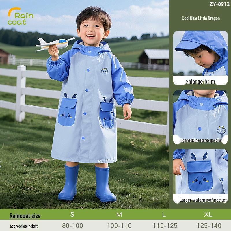 Stormproof One-Piece Raincoat for Children, 2025 Design - Ideal for Boys and Girls Ages 2+ in Kindergarten and Primary School.