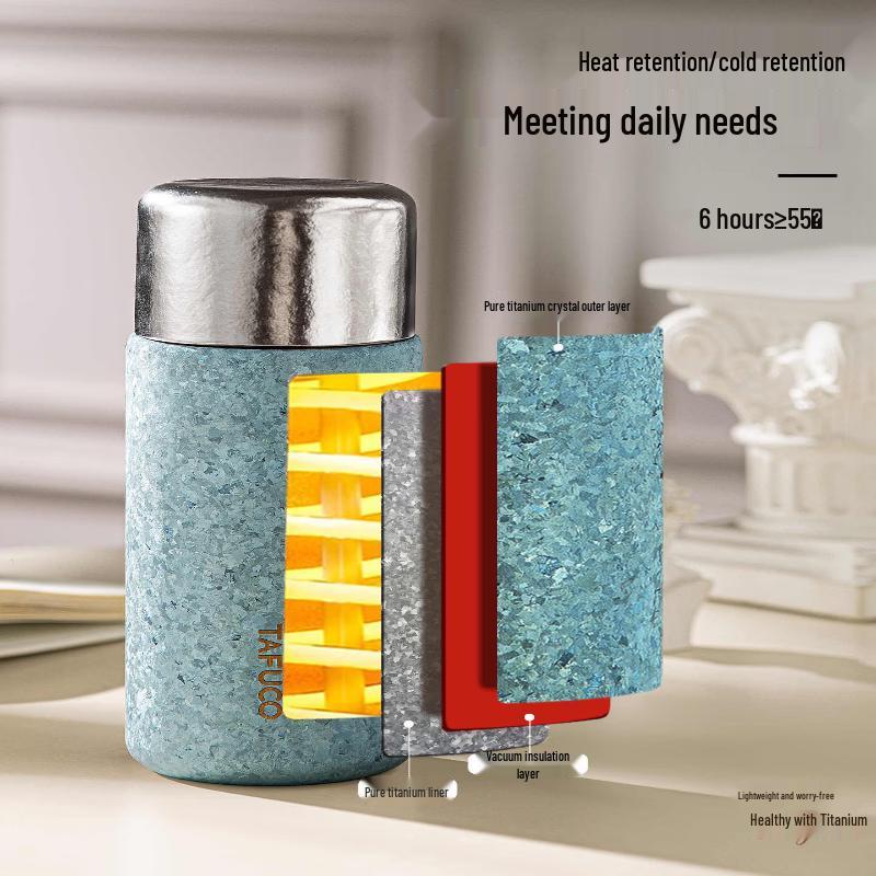 TAFUCO Pure Titanium Insulated Portable Tea Flask