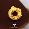 Luxury 24K 9999 Pure Gold Real Gold Hollow-out Silk Five Emperor Money Brave Money Peace Buckle