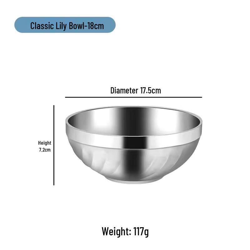 Molona Lily 304 Stainless Steel Double-Layer Insulated Bowl Set