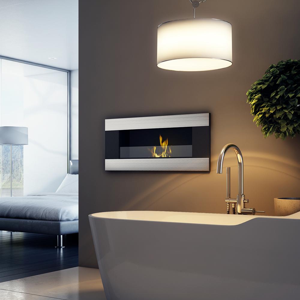 Chimenea de bioetanol de pared DELTA2 HORIZONTAL TÜV