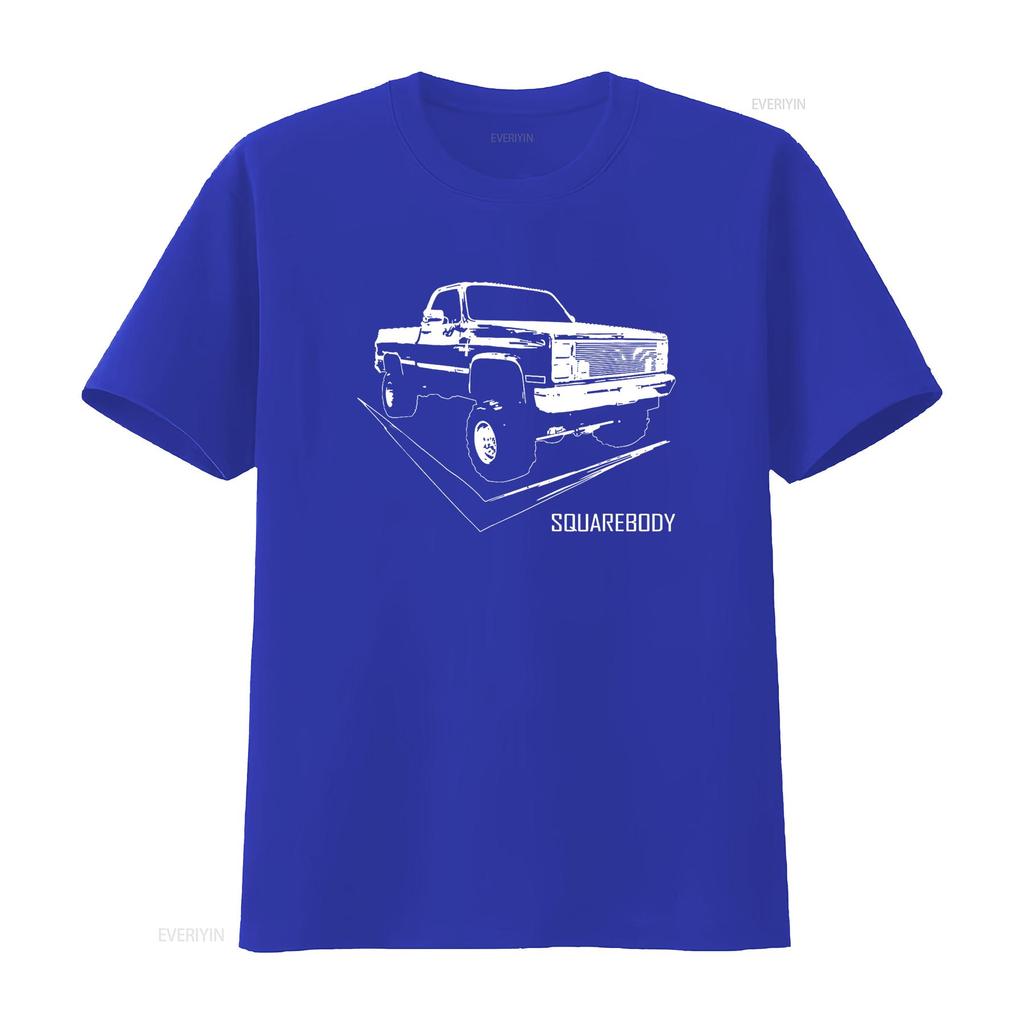 Classic Square Body Truck Squarebody T Shirt Vintage Washed Top For Everyday Wear Stylish Graphic Unisex Slightly Fashion