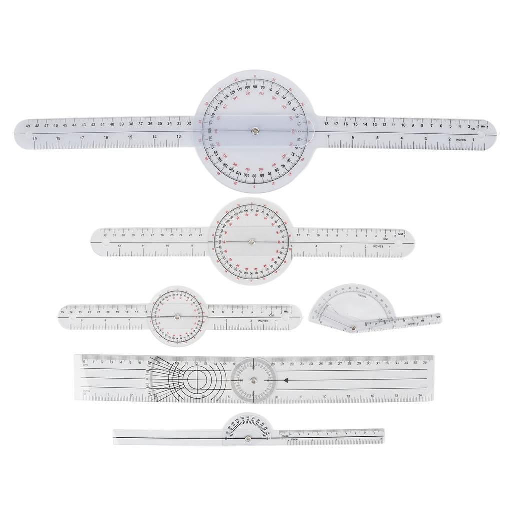 6ks Lékařský spinální goniometr Kloubní úhloměr pravítko Multifunkční kombinace