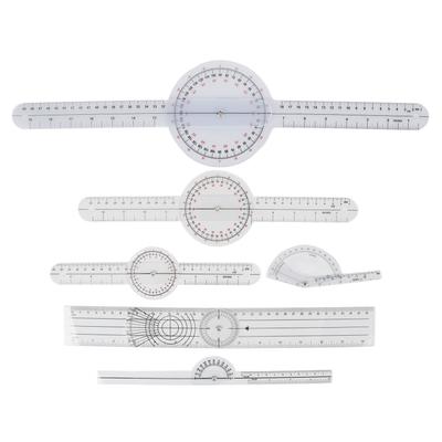 6Pcs Medizinische Spinal Goniometer Joint Winkel Winkelmesser Lineal Multifunktionale Kombination