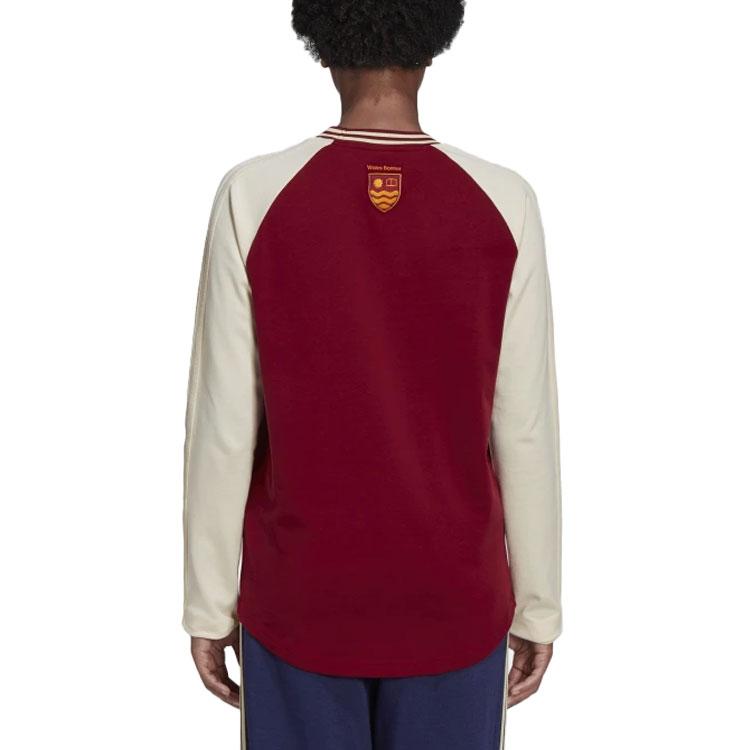 adidas x Wales Bonner Graphic Long-Sleeve T-Shirt Collegiate Burgundy Unisex Tops Red HC1651