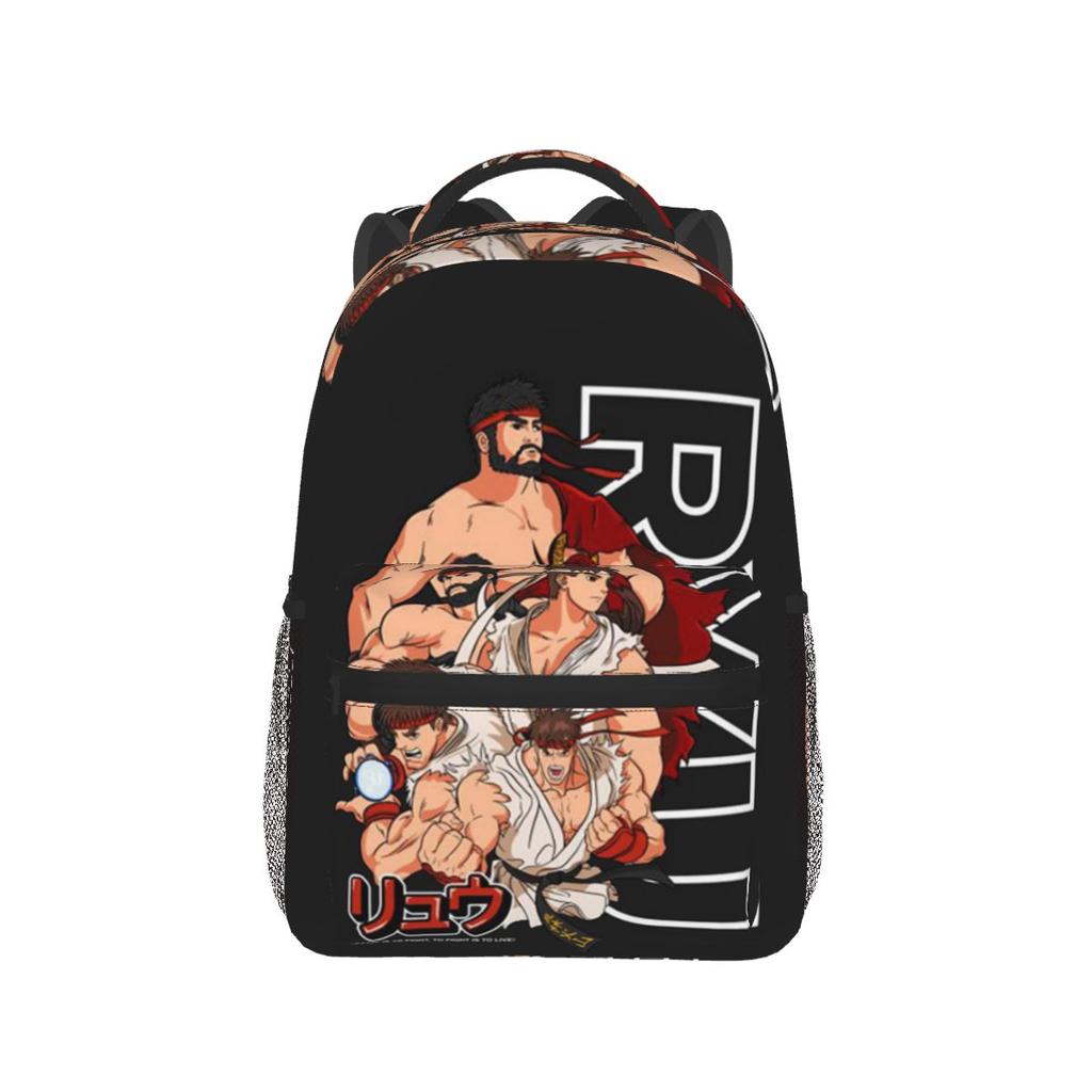 Ryu Street Fighter II Turbo Hyper Fighting Backpack Student Boys Girls BookBag Children School Bag Shoulder Bags for Men Women