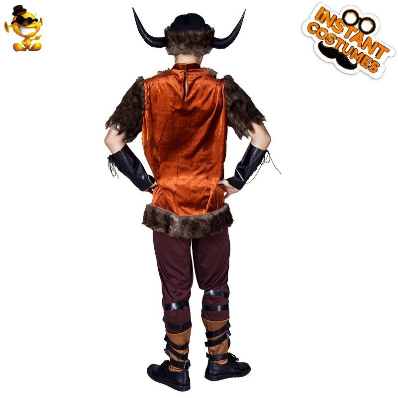 Halloween Adult Men's Viking Cosplay Costume, Big Male Viking Stage Party