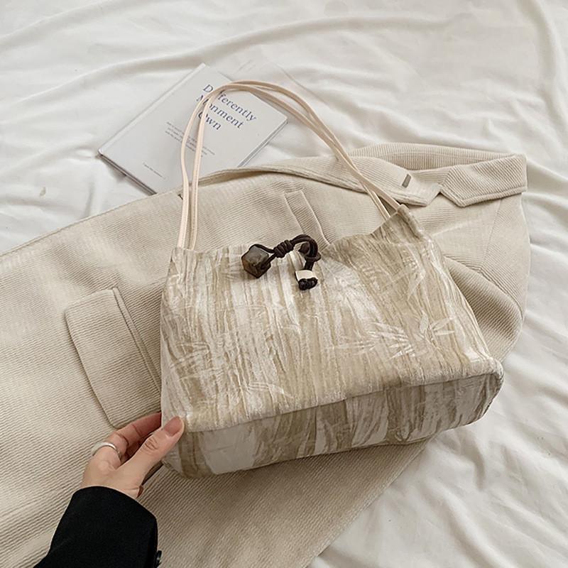 Stylish And Spacious 2024 Summer Casual Canvas Tote Bag For Work And Daily Use