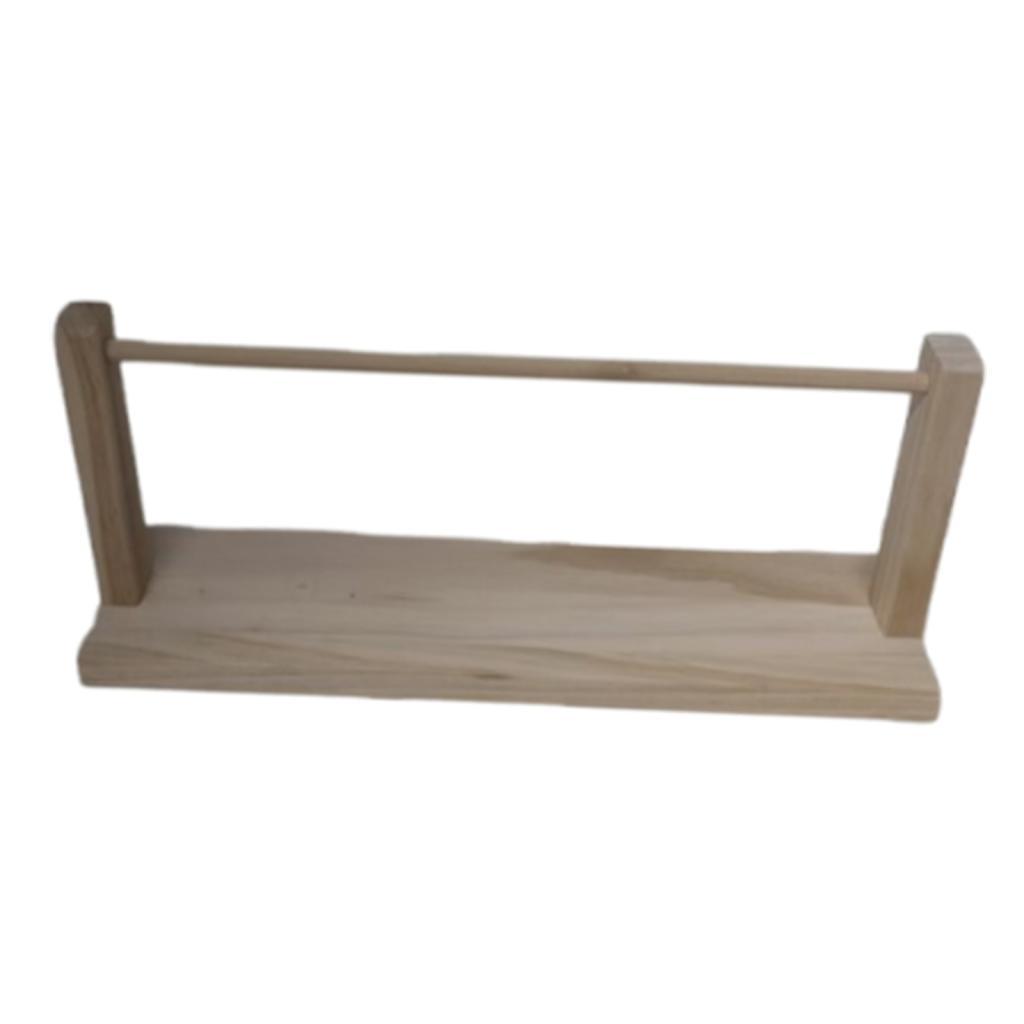 Wood Ribbon Organizer Tabletop Vintage Rotatable Practical Dispenser Storage