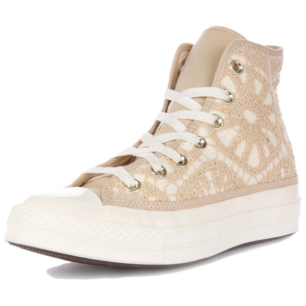 Converse Chuck 70 High Daisy Cord Unisex Sneakers Cream Oat-Milk Egret A05005C