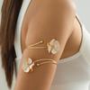 Elegant Sexy Floral Open Cuff Bracelet Bangle for Women Vintage Enamel Glaze Craft Flower Open Arm Bracelet Party Jewelry Gift