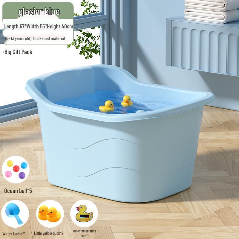 Large Infant & Child Soaking Bathtub - Full Body Bath Tub for Home