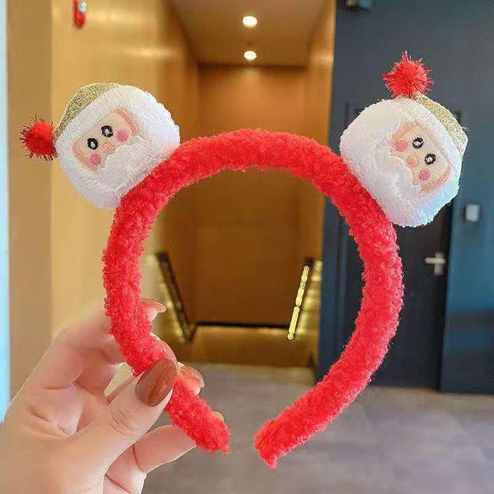 Faixa de Cabelo Feminina de Alce para Mulheres Estilo Coreano Aro de Cabeça Acessórios de Cabelo Natal Desenho Animado Tiara