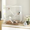 Multi-Level Rodent Cage with Accessories Included, Made of Steel, PET and PS, 73x47x80 Cm, White
