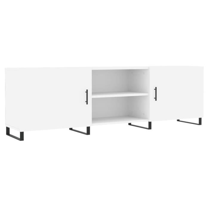 VidaXL Meuble TV blanc 150x30x50 cm bois d'ingénierie 829116