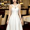 Elegantes Damen-Off-Shoulder-Ärmelloses Freizeit-Partykleid