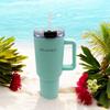 STEEL THERMAL MUG 1200ml WITH HANDLE AND STRAW KM-2175