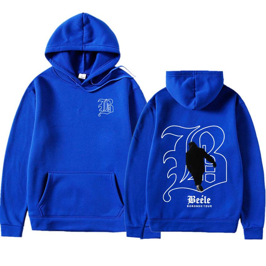 Rapper Beele Borondo Punk Sweatshirt Mens Fashion Hip Hop Casual High-quality Hoodie Men's Aesthetic Comfortable Sweatshirt