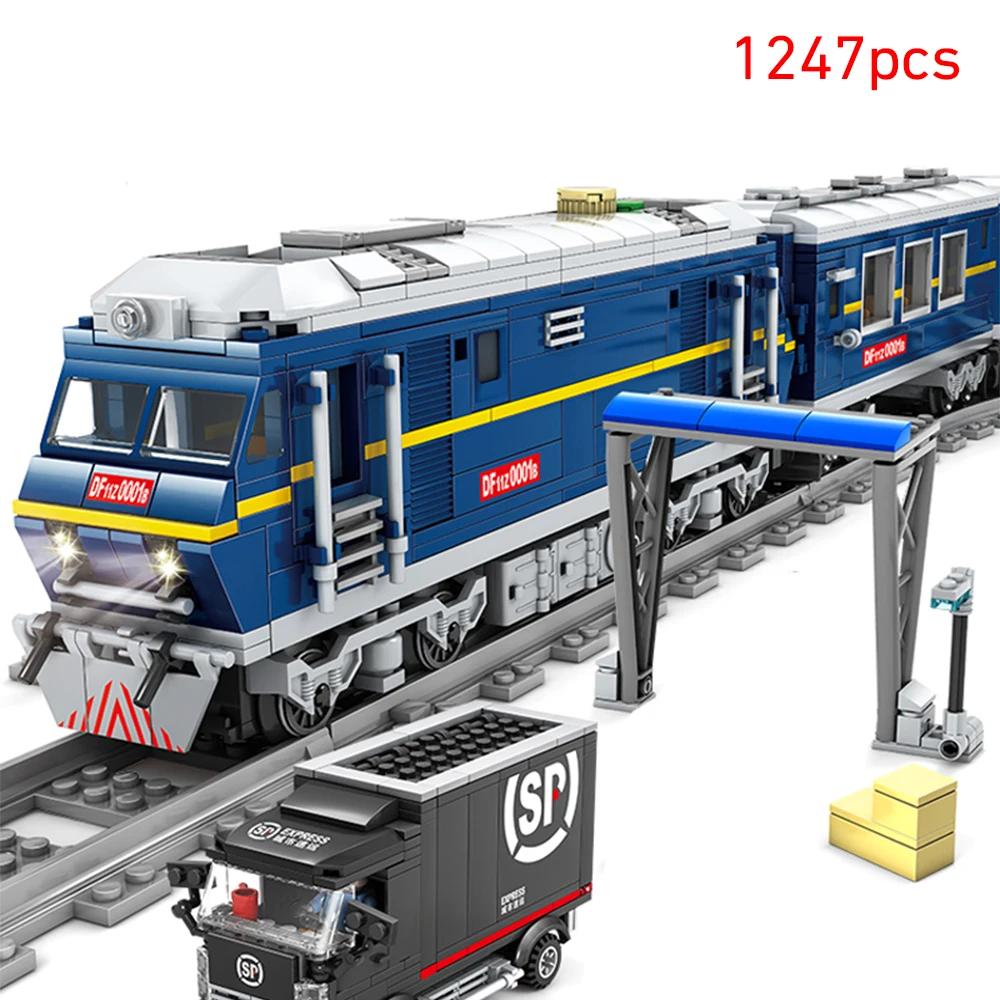 Technical City High-speed Rail Train with Tracks Building Block 78cm High-tech Vehicle Toy-RunIdeal for Boys Gift Happy Time