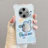 KEYSION Crossbody Strap Phone Case for TECNO Spark 30C Shockproof Cute Cartoon Long Lanyard Mirror Shockproof Cover for Tecno Spark 30C 4G