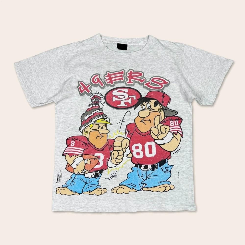 1993 Flintstones San Francisco 49ers Amerikansk Fotboll Återtryck Unisex T-shirt