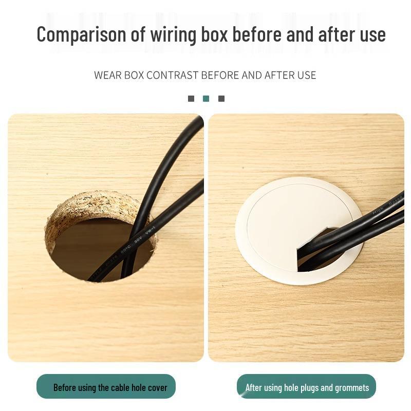 Bürotisch Kabeldurchführung: Dekorative Durchführungs- & Kabelmanagementabdeckung