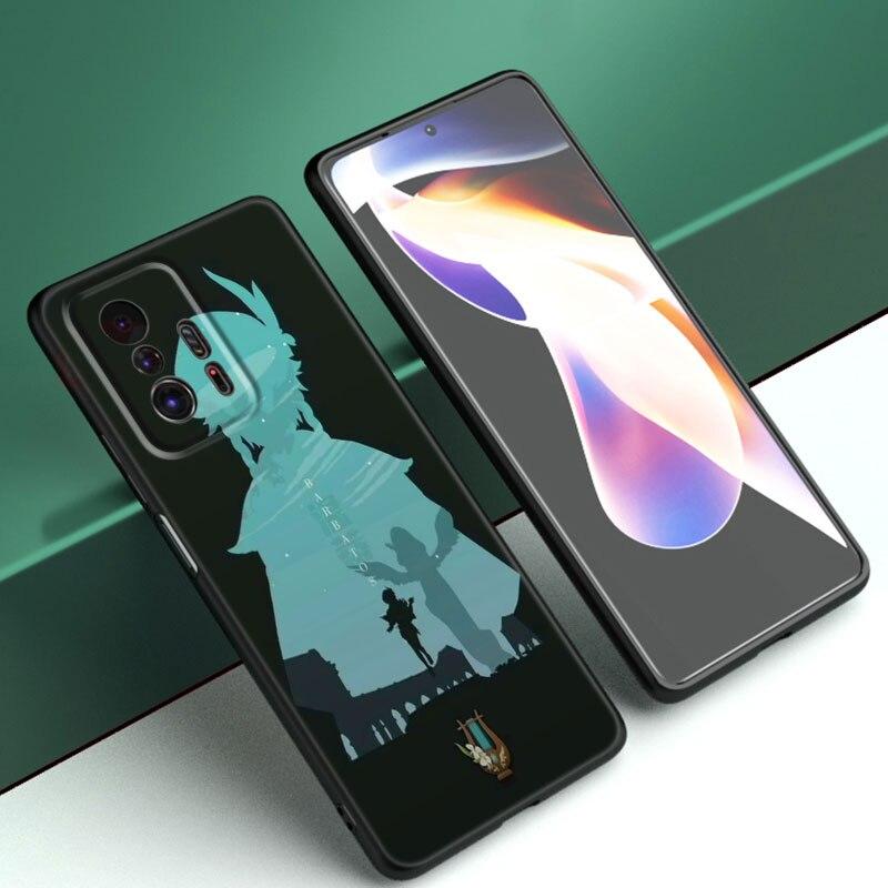 Game Genshin Impact Phone Case For Xiaomi Mi 10T 11i 11T Note 10 11 Lite NE F1 POCO F3 M3 X3 GT NFC M4 X4 Pro 5G Black Cover