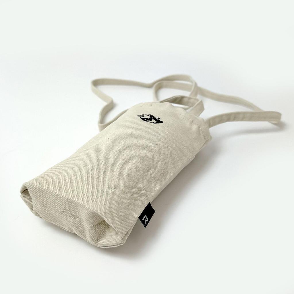 1118 One Point Animal Embroidery Mini Tote Bag Sacoche EU Baby Lou [Rootote] Adorable-A (02 Panda)