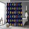 1 pièce, Rideau de douche adorable design robot, Fabriqué en polyester, Idéal pour la salle de bain et la décoration de la maison