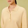 LESS 2024 Spring Casual Long-Sleeve Knit Polo Shirt
