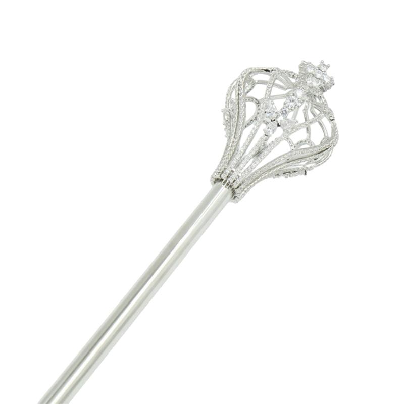 

Luxury Rhinestones Royal Scepter Costume Prop For Princess Pageants Wedding Event And Christmas Celebrations 1